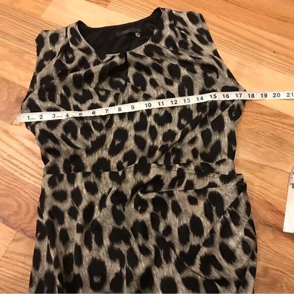 THML Animal Print Sleeveless Draped Front Dress - Size Small - Picture 5 of 6